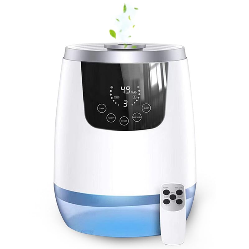 Humidificadores para Dormitorio, humidificador de Niebla fría de 4 L con 3 Niveles de Niebla Ajustables, Salida de Niebla de 280 ml, Temporizador de 8 Horas, Control Remoto, Modo de suspensión