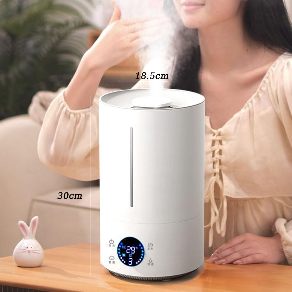 Humidificador para Dormitorio, humidificadores ultrasónicos de Niebla fría de 4 L con Velocidad de Niebla Grande de 300 ml/h, rotación de 360°, duración de 60 Horas, Apagado automático