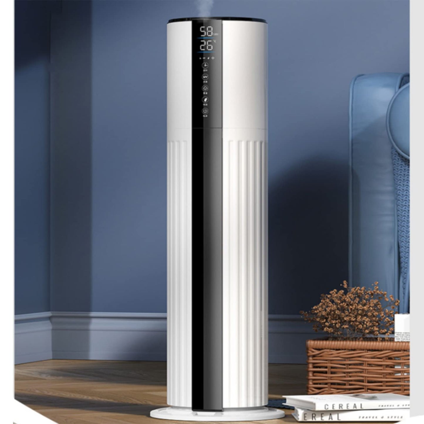 Humidificadores Humidificador Humidificador De 8 L Humidificador De Aire Humidificador Silencioso Ultrasónico con Caja De Aromaterapia, Humidificador Apagado Automático Sin Agua, para El Dormitorio