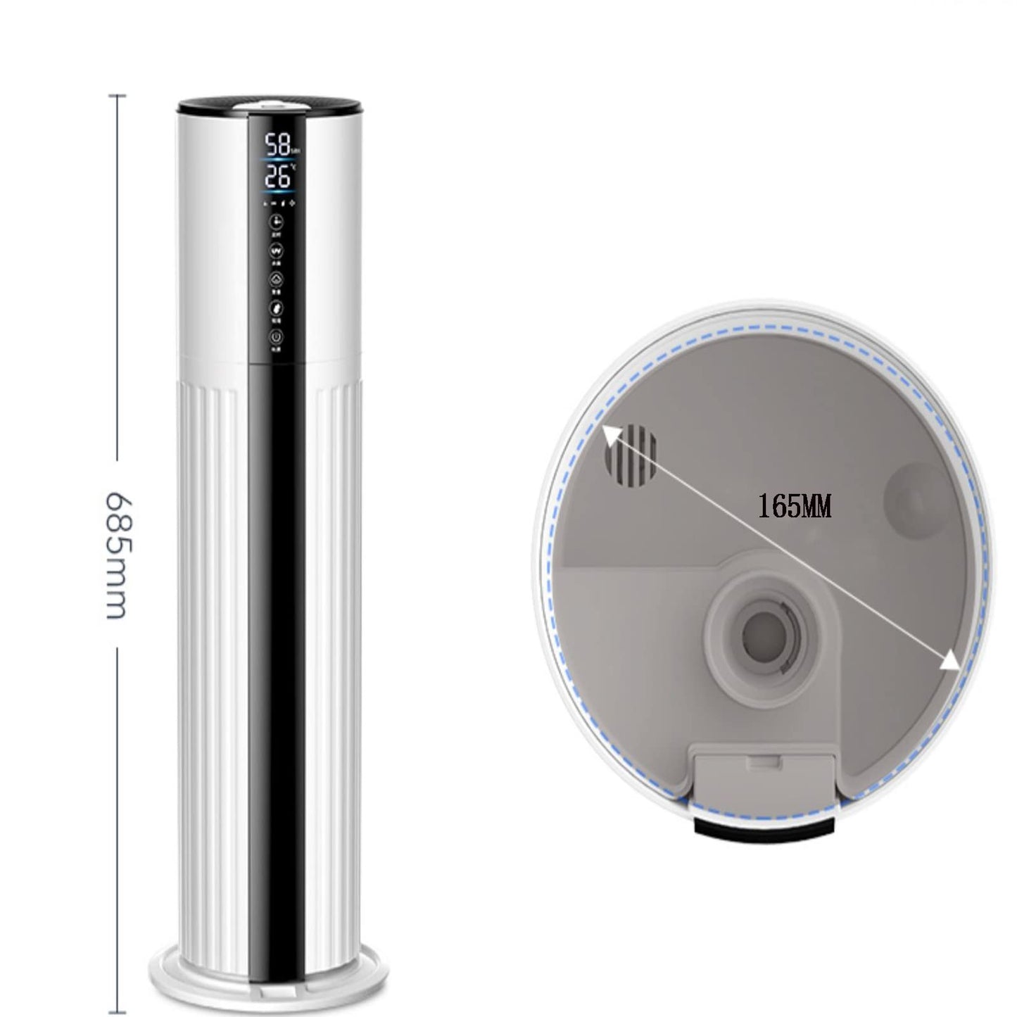 Humidificadores Humidificador Humidificador De 8 L Humidificador De Aire Humidificador Silencioso Ultrasónico con Caja De Aromaterapia, Humidificador Apagado Automático Sin Agua, para El Dormitorio