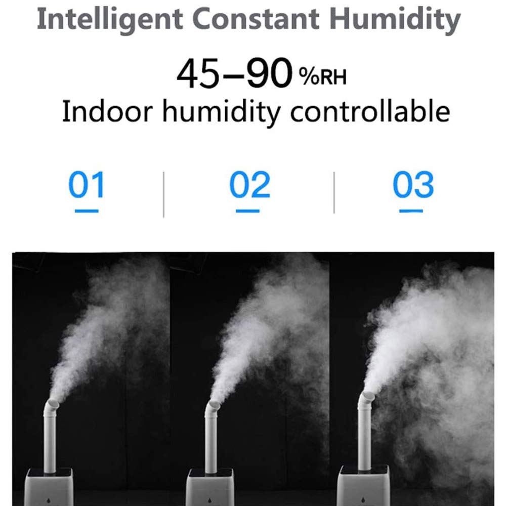 Humidificador De Aire Industrial,comercial Inteligente UltrasóNico Humidificador,23.8L De Gran Capacidad,constante Inteligente De La Humedad,control Remoto,con Tubo De Rociado Extendido De PVC