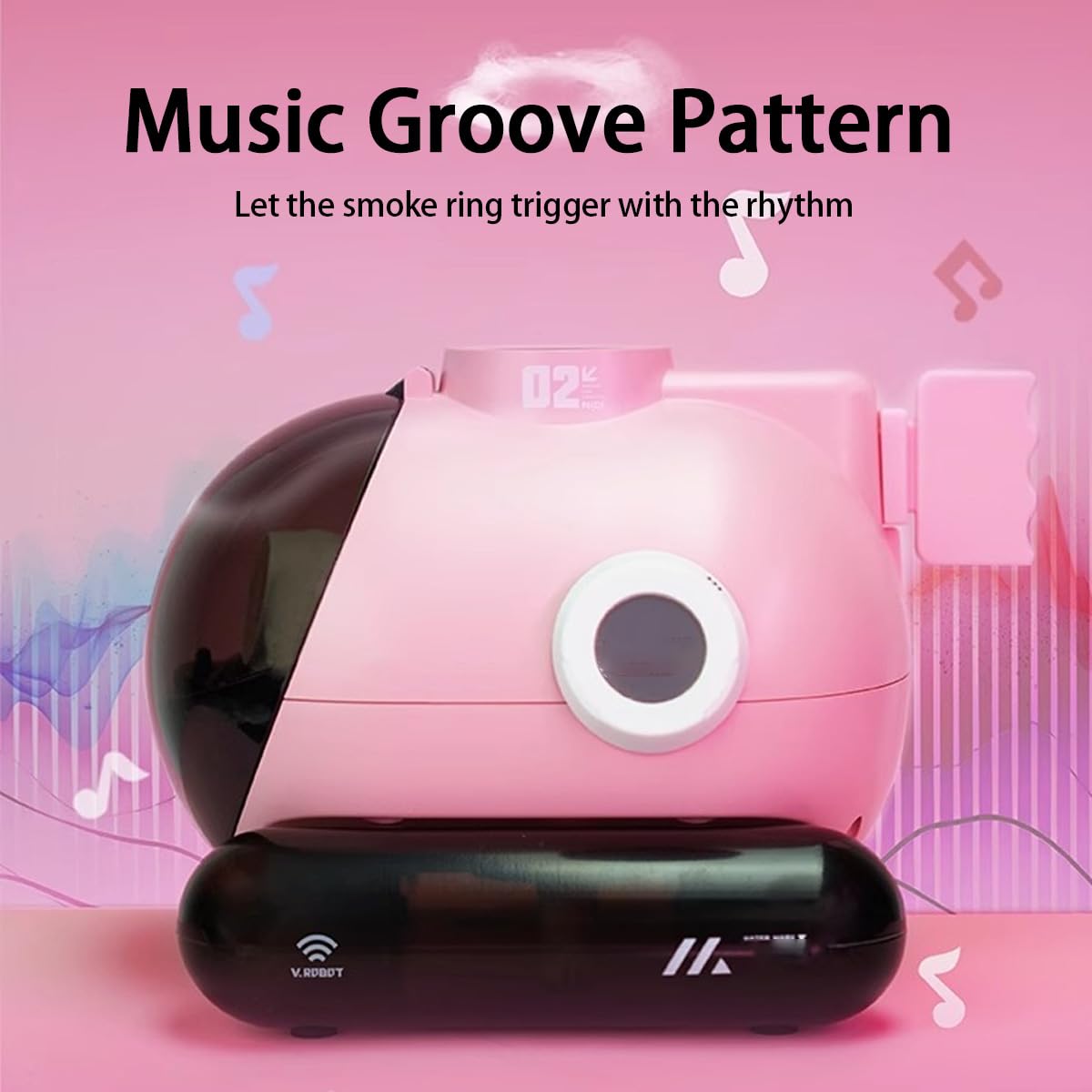 Humidificadores De 250 Ml para El Hogar, SIGA El Ritmo del Humidificador En Aerosol Musical, Humidificador Submarino De 5 W, Humidificador De Escritorio, con Control Remoto Y Luz Ambiental Pink