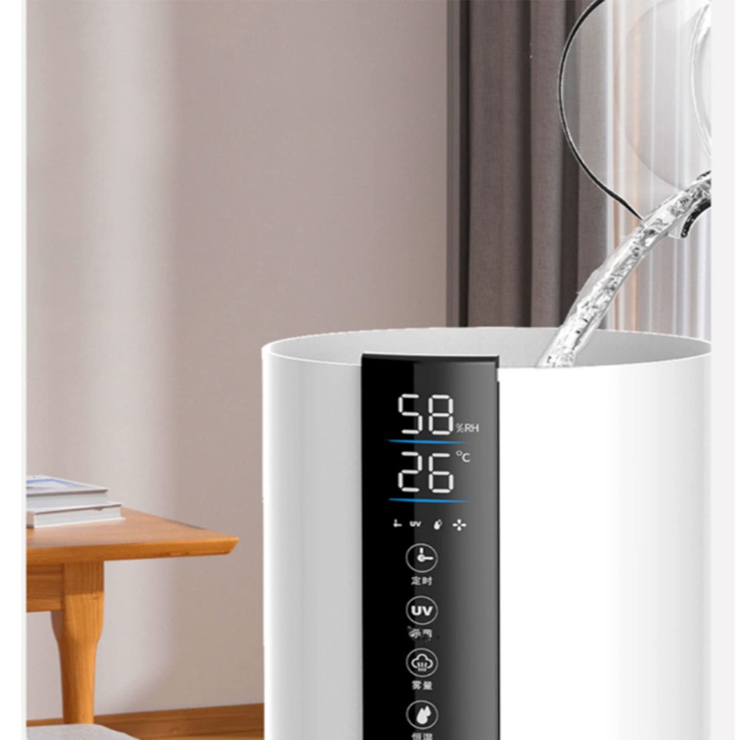Humidificadores Humidificador Humidificador De 8 L Humidificador De Aire Humidificador Silencioso Ultrasónico con Caja De Aromaterapia, Humidificador Apagado Automático Sin Agua, para El Dormitorio