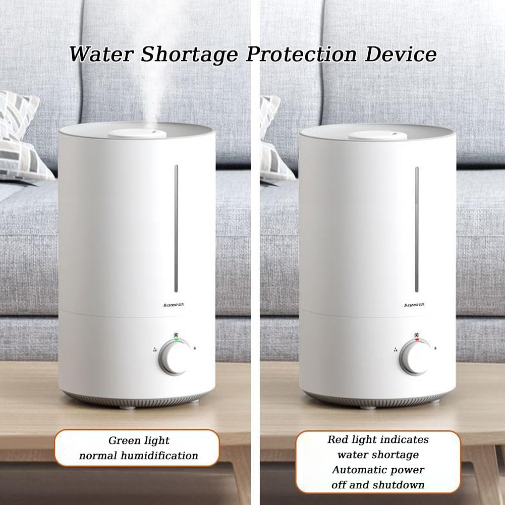 Humidificador para Dormitorio, humidificadores ultrasónicos de Niebla fría de 4 L con Velocidad de Niebla Grande de 300 ml/h, rotación de 360°, duración de 60 Horas, Apagado automático