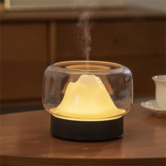Humidificador de aire difusor de aroma de aceites esenciales con luz LED de color cálido, capacidad de 400 ml para el hogar, oficina, dormitorio, difusor de aroma que mejora la relajación y la calidad