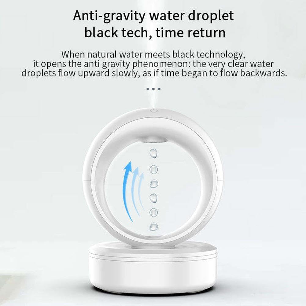 Humidificador antigravedad de gran capacidad de 680 ml con luz nocturna LED, difusor de aceite esencial 3 en 1 y humidificador de niebla fría, apagado automático, modo de 3 vías, perfecto para el