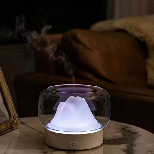 Humidificador de aire difusor de aroma de aceites esenciales con luz LED de color cálido, capacidad de 400 ml para el hogar, oficina, dormitorio, difusor de aroma que mejora la relajación y la calidad