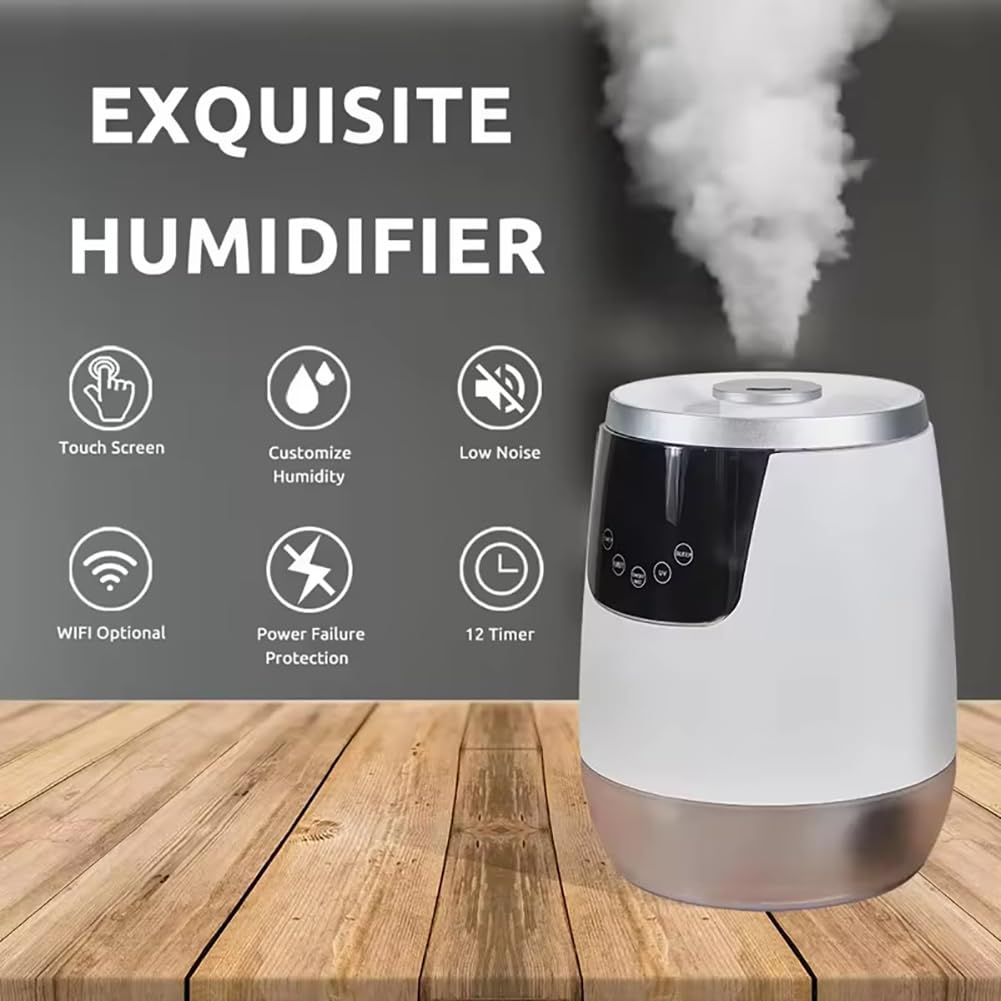Humidificadores para Dormitorio, humidificador de Niebla fría de 4 L con 3 Niveles de Niebla Ajustables, Salida de Niebla de 280 ml, Temporizador de 8 Horas, Control Remoto, Modo de suspensión