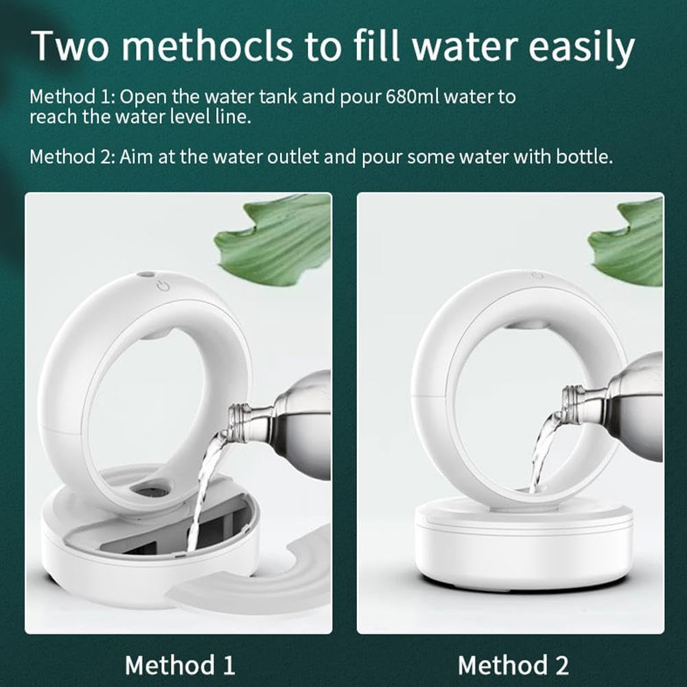 Humidificador antigravedad de gran capacidad de 680 ml con luz nocturna LED, difusor de aceite esencial 3 en 1 y humidificador de niebla fría, apagado automático, modo de 3 vías, perfecto para el