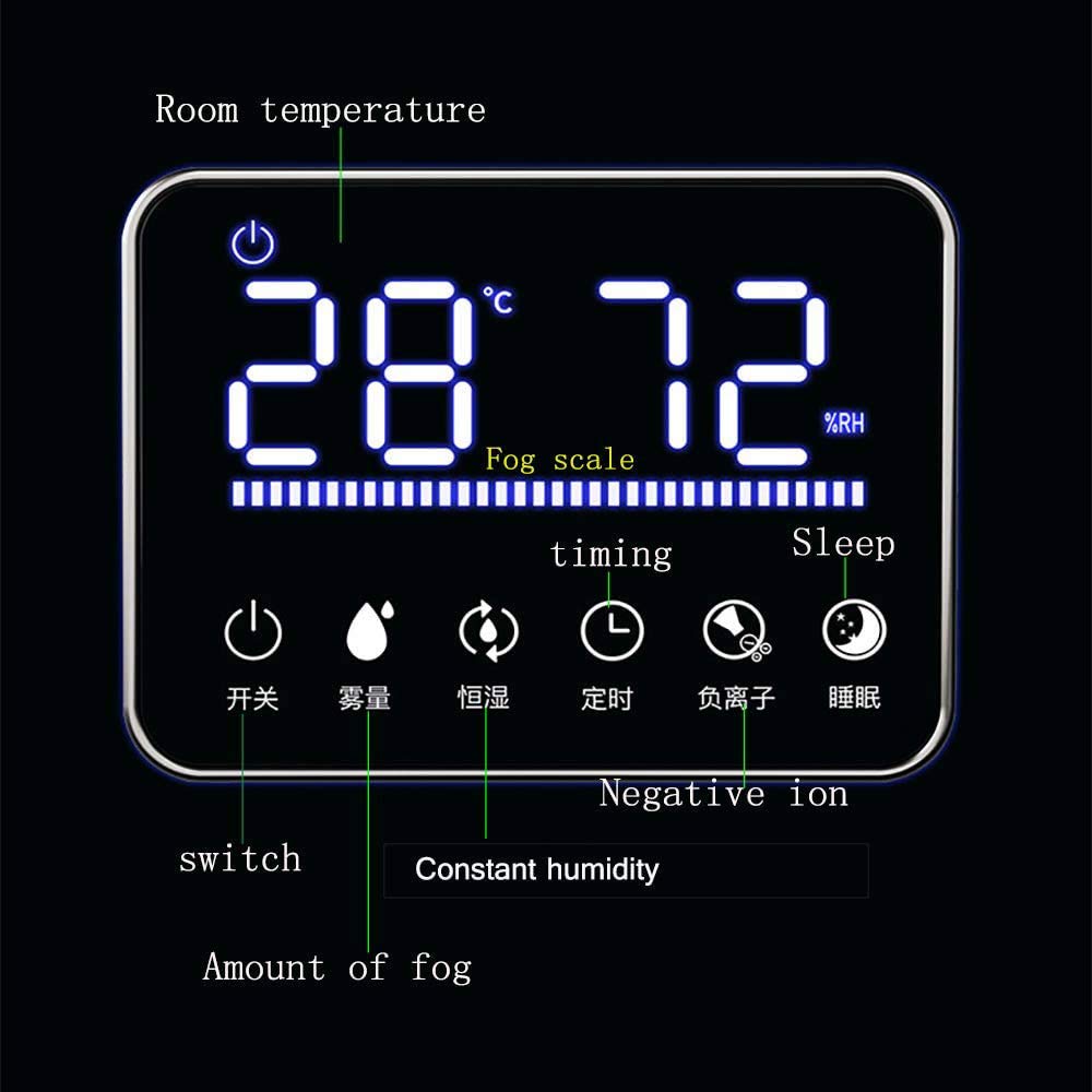 Humidificador De Aire Industrial,comercial Inteligente UltrasóNico Humidificador,23.8L De Gran Capacidad,constante Inteligente De La Humedad,control Remoto,con Tubo De Rociado Extendido De PVC
