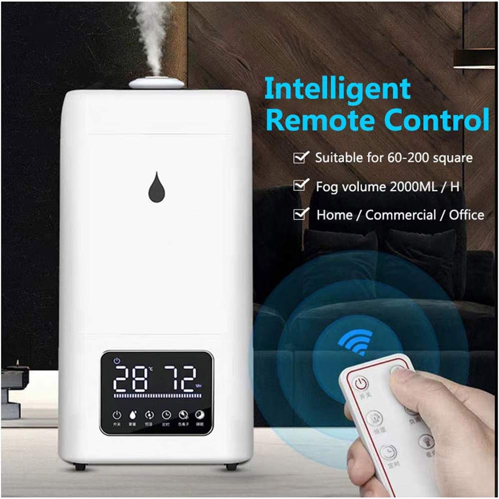 Humidificador De Aire Industrial,comercial Inteligente UltrasóNico Humidificador,23.8L De Gran Capacidad,constante Inteligente De La Humedad,control Remoto,con Tubo De Rociado Extendido De PVC