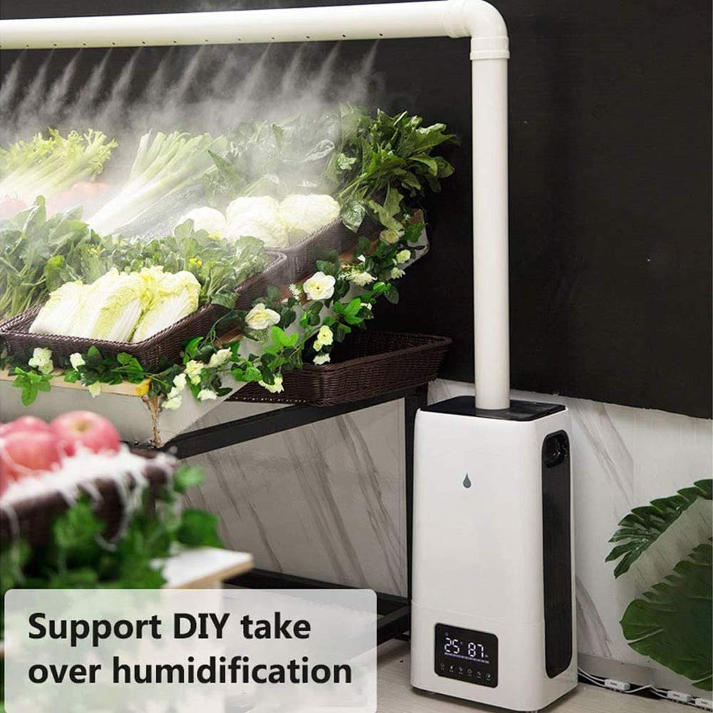 Humidificador De Aire Industrial,comercial Inteligente UltrasóNico Humidificador,23.8L De Gran Capacidad,constante Inteligente De La Humedad,control Remoto,con Tubo De Rociado Extendido De PVC